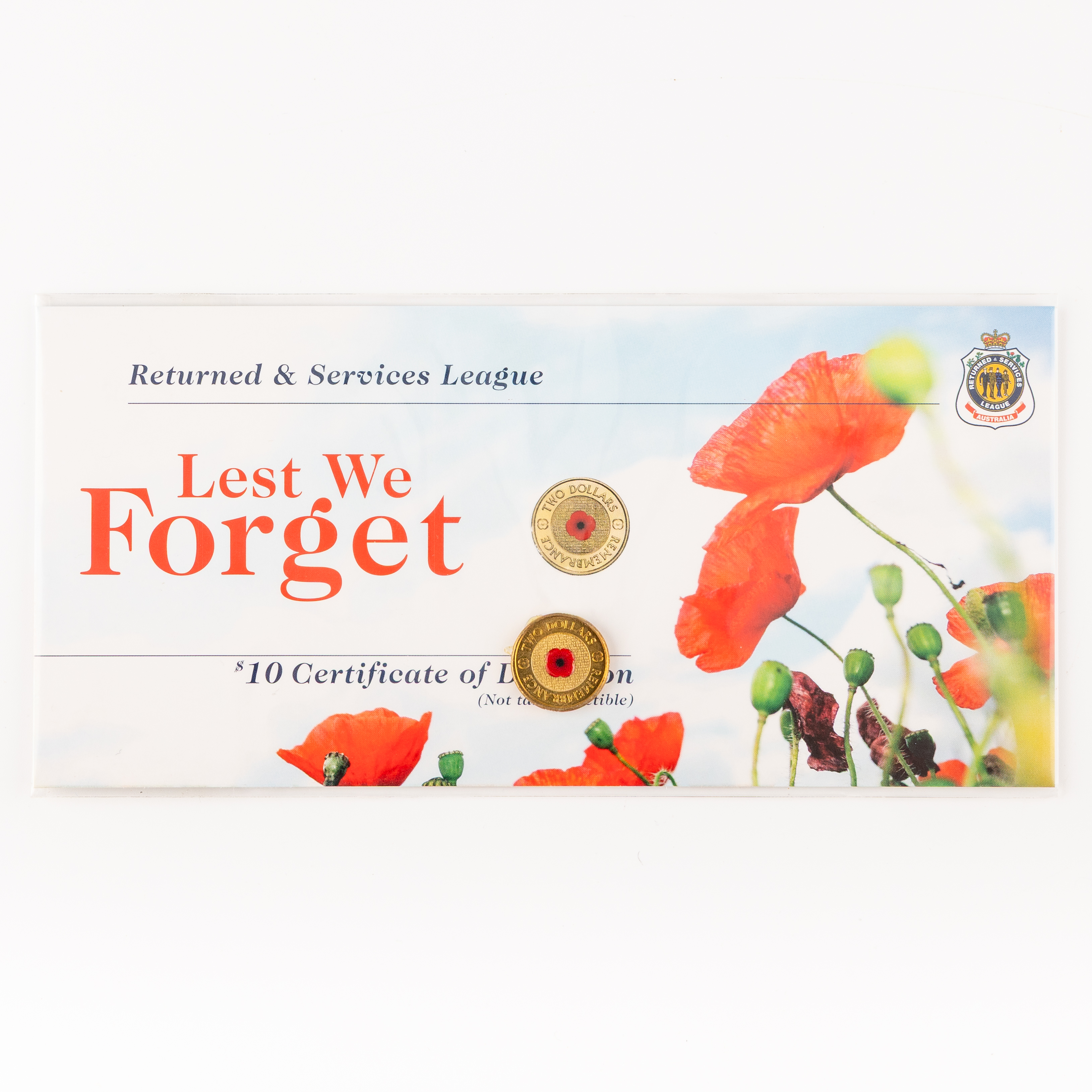 Elizabeth II, RSL - Lest We Forget, Two Dollars, 2012, UNC