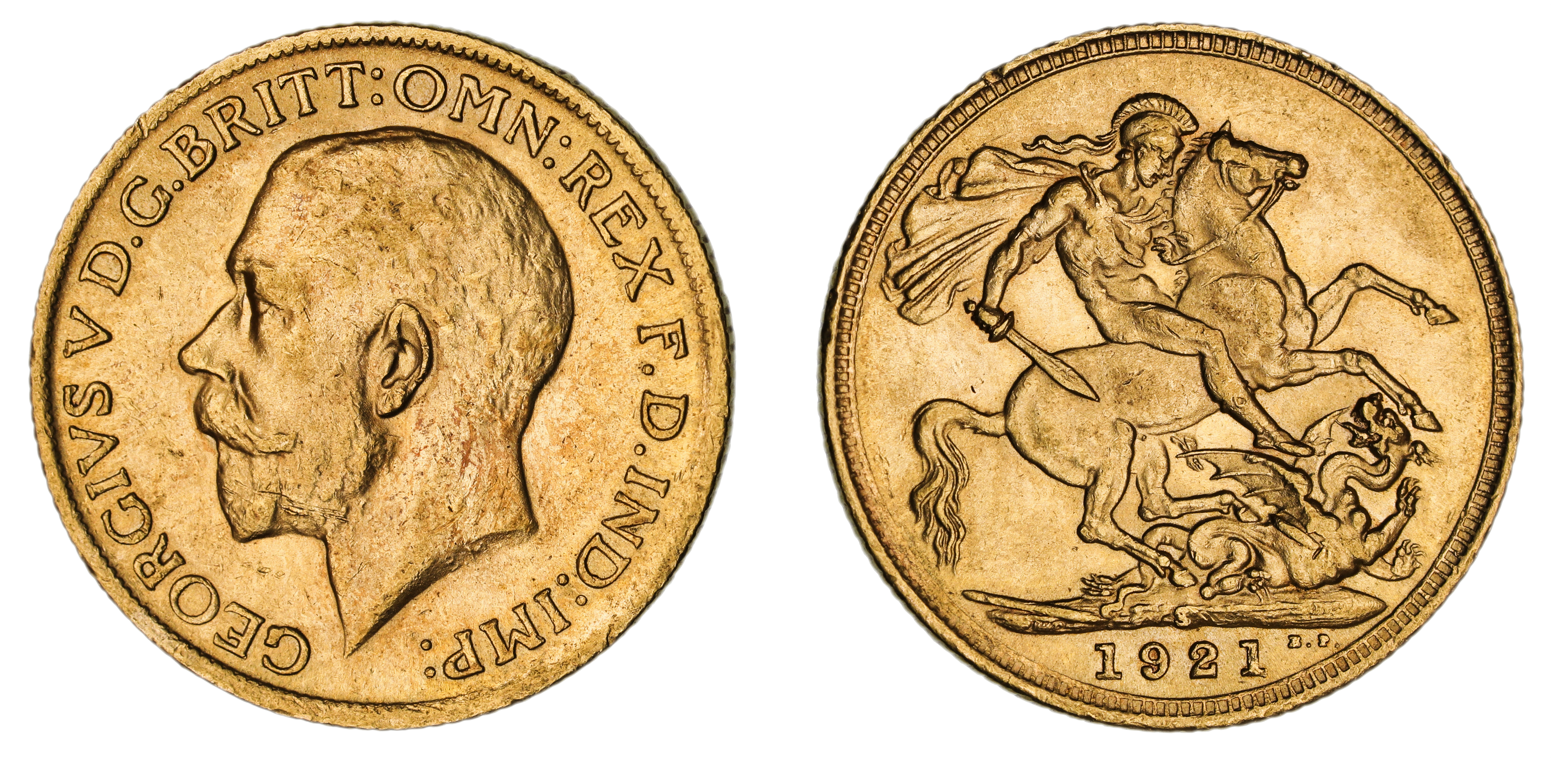 George V, St. George - Sydney Mint, Sovereign, 1921, gEF