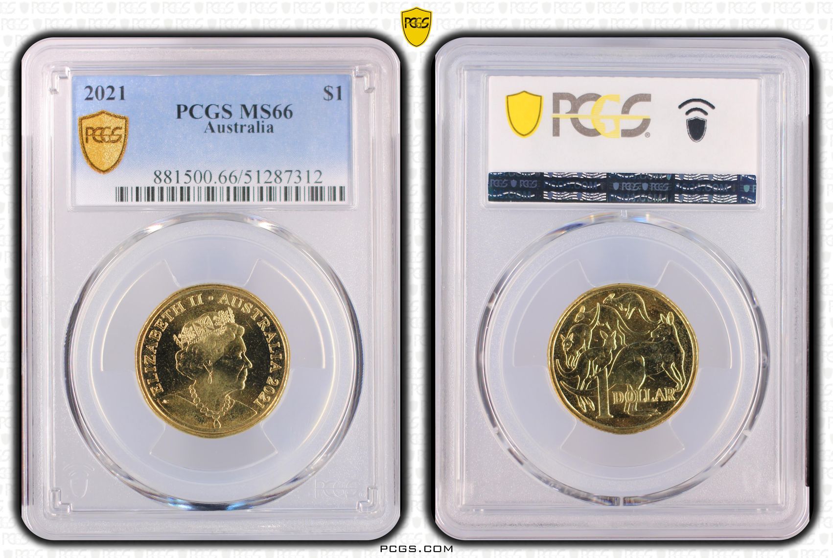 430 · One Dollar, 2021, PCGS MS66