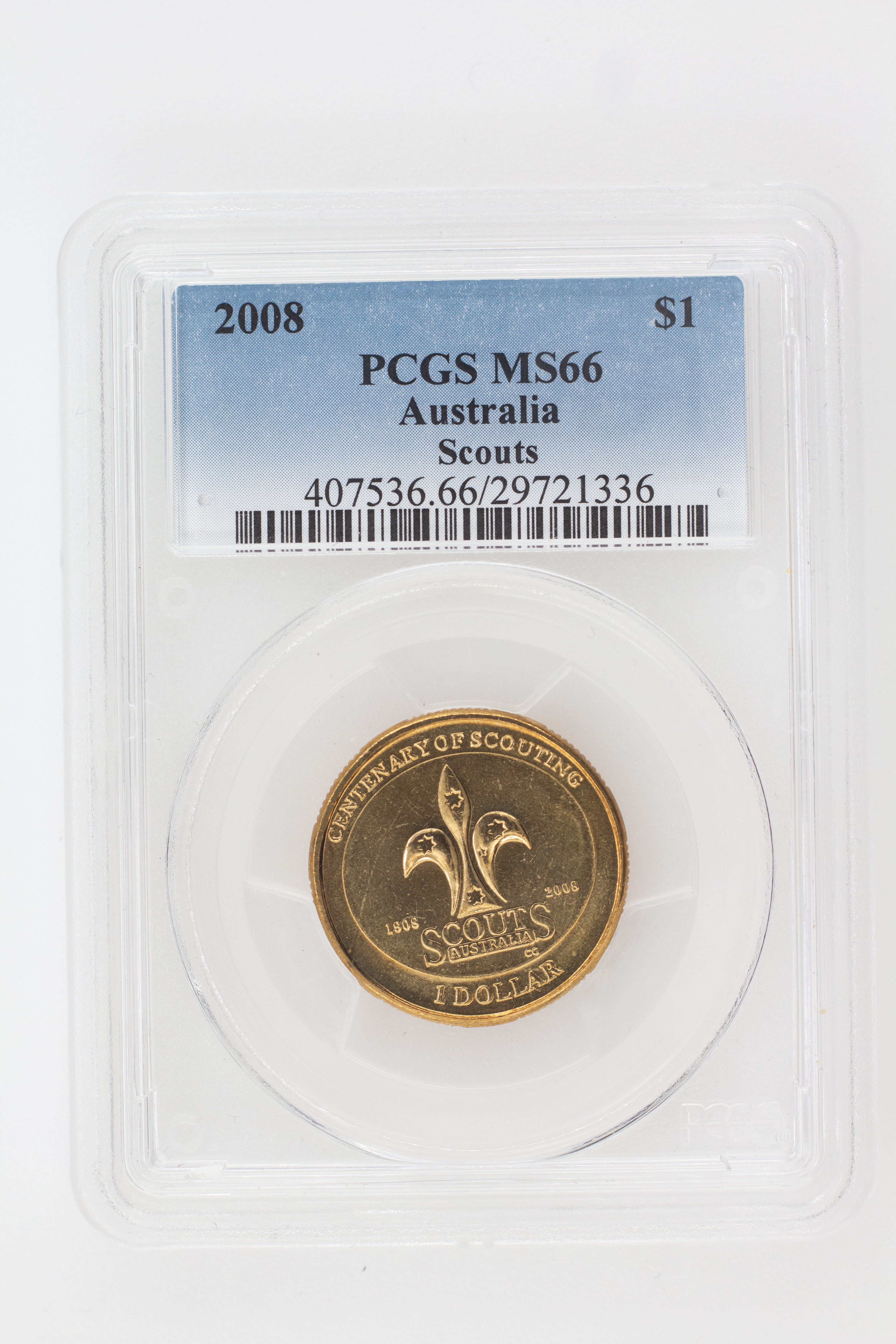 2008 Australia One Dollar, $1 Scouts PCGS - MS66 -336