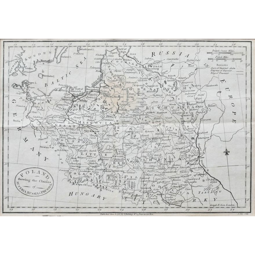 John Cary | Poland shewing the Claims of Austria, Russia & Prussia