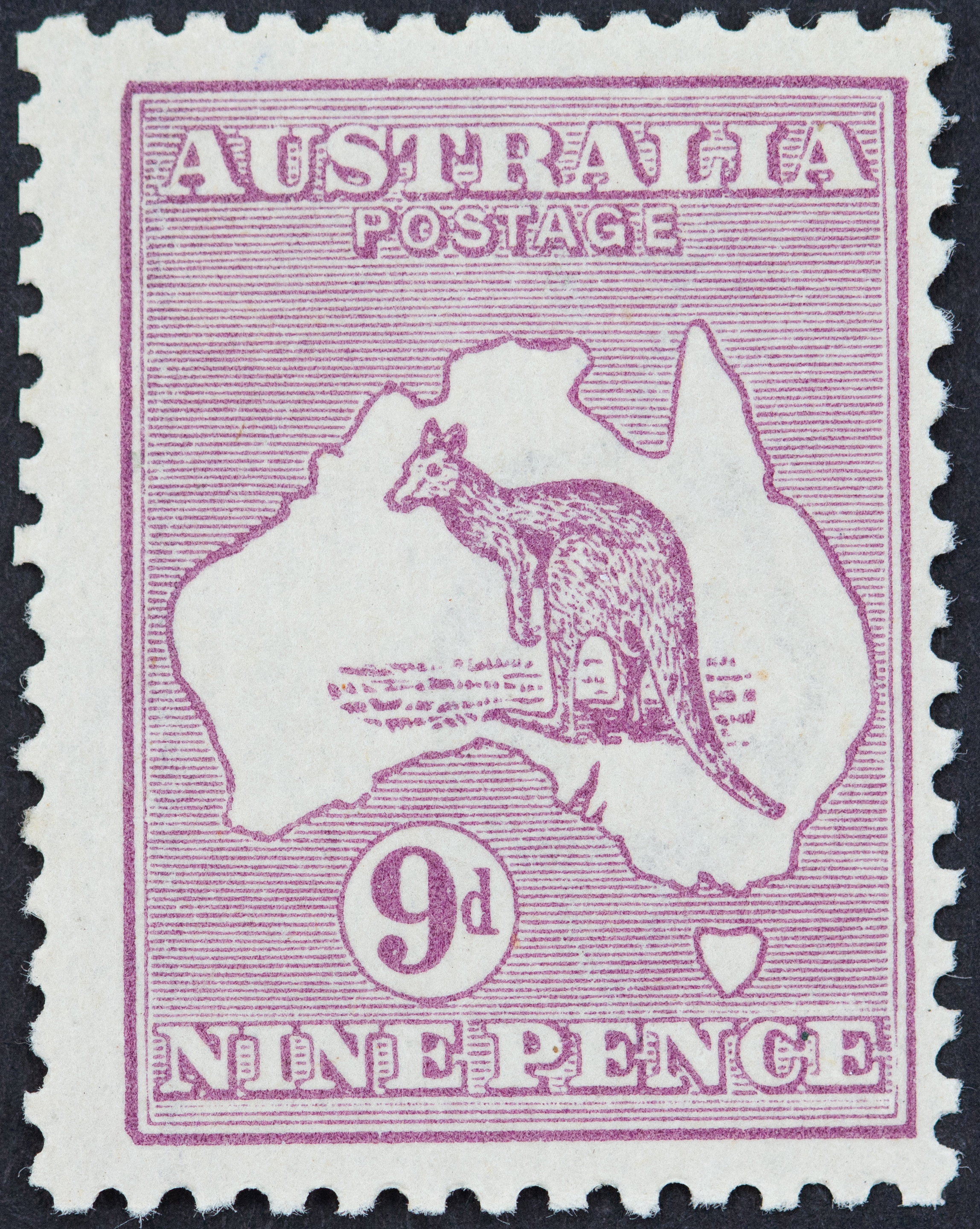 340 · Third Watermark (Inverted), Ninepence, 1919, Fine