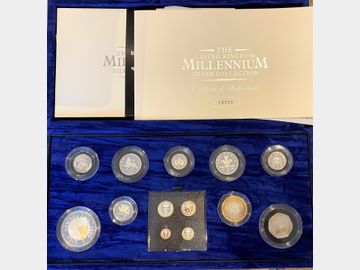 2000 ELIZABETH II 13 COIN MILLENNIUM SILVER PROOF SET
