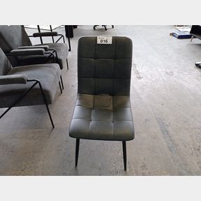 GRACO LEATHER TOUCH DINING CHAIR - GREY
