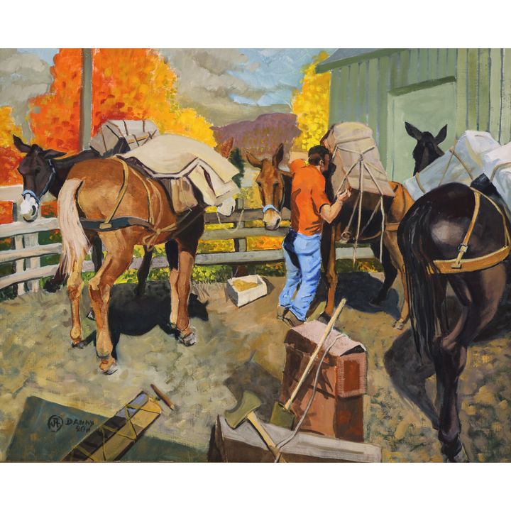 Danny Pierce ''Packing Mules'' 2011 Oil