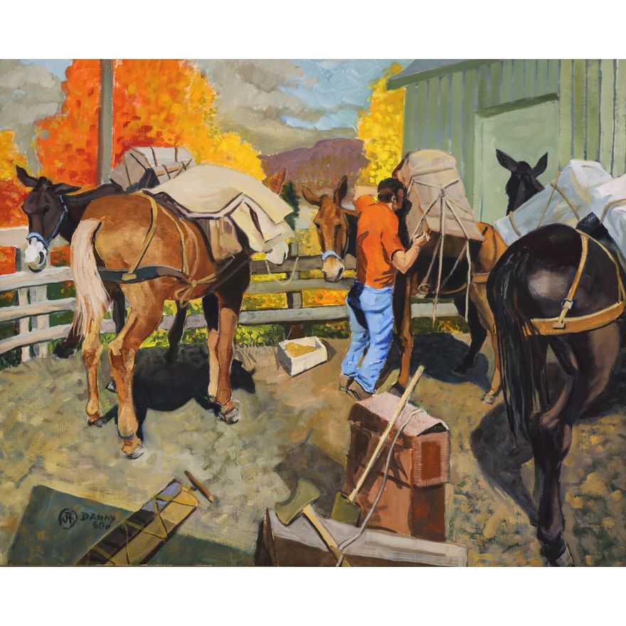 Danny Pierce ''Packing Mules'' 2011 Oil