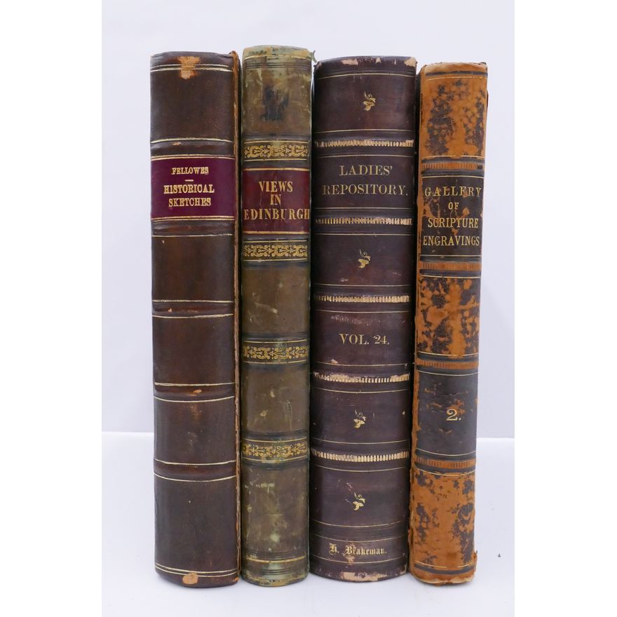 4pc 19th Century Illustrated Books