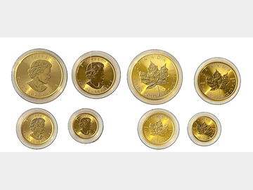 2018 CANADIA MAPLE LEAF GOLD 4-COIN SET