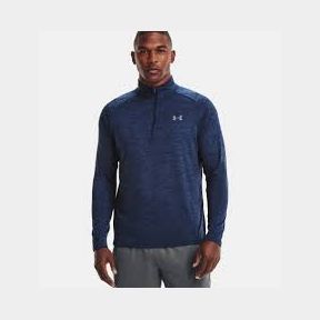 Under Armour - Men's Tech ½ Zip Long Sleeve - Academy/Steel | PK 51669/1883 B (0) C (CB4)