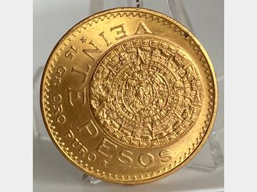 1959 MEXICAN 20 PESO (15G PURE GOLD)