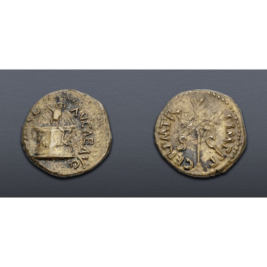 64 Ad Rome Ruler Nero. AD 54-68. Æ Quadrans (14mm, 2.11 g, 7h). Rome mint. Struck circa ...
