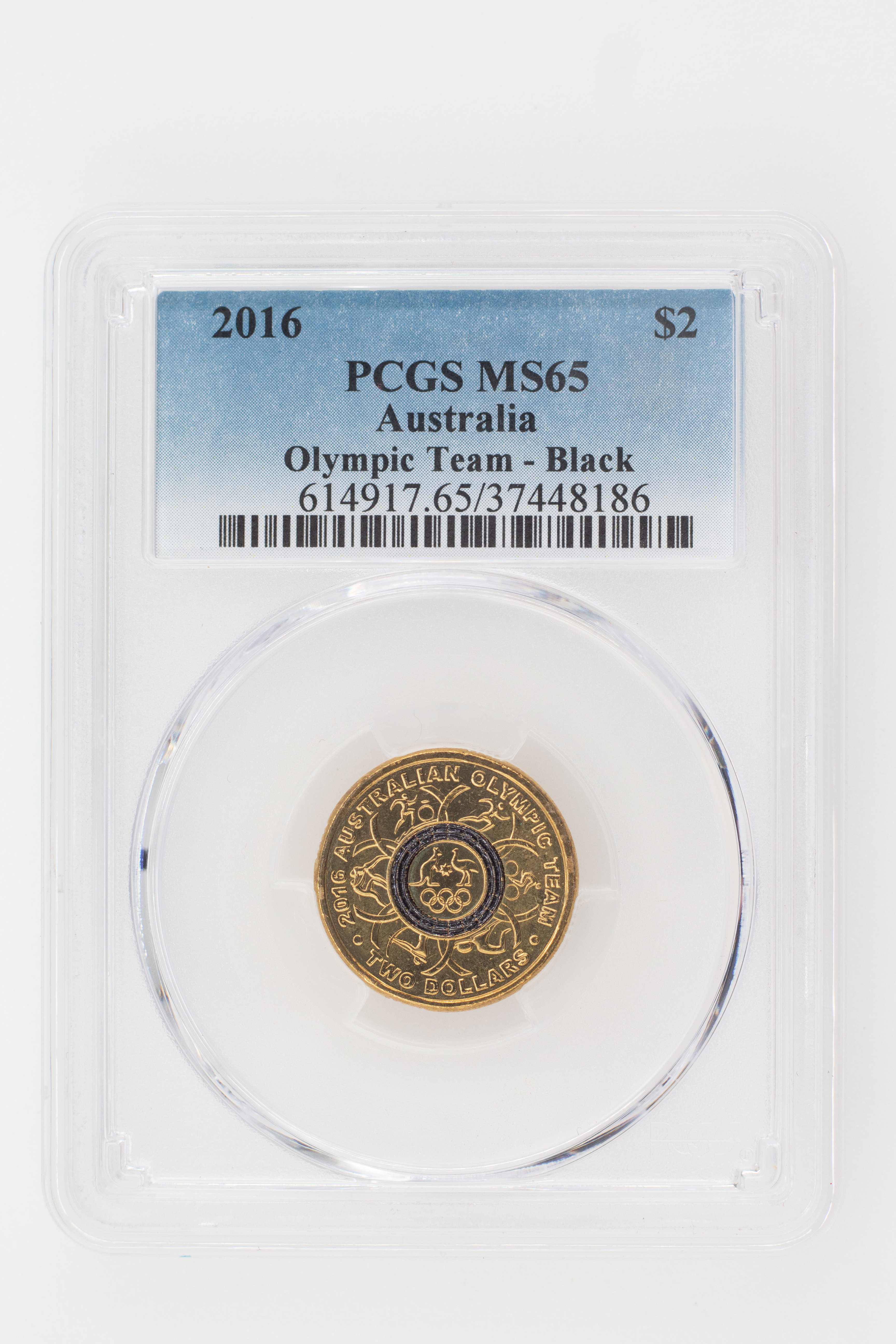 2016 Australia Two Dollar, $2 Olympic Team - Black PCGS - MS65 -186