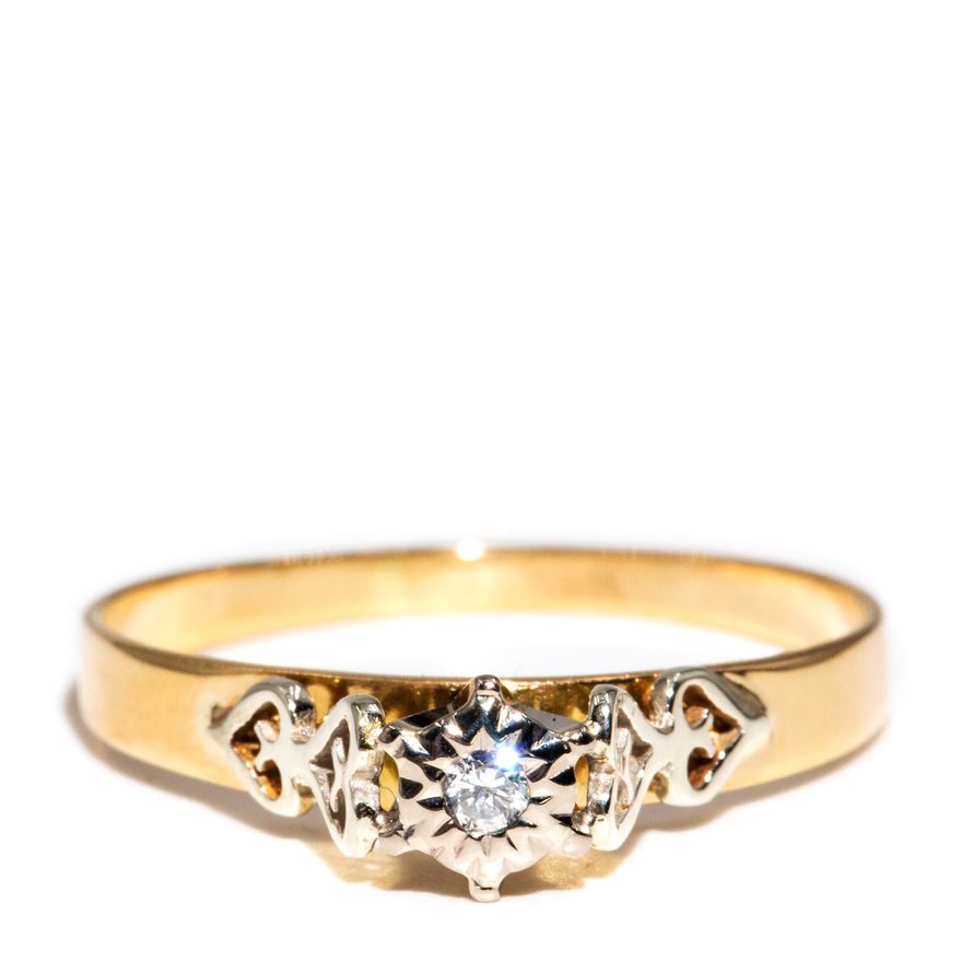 Vintage Diamond 18ct Gold Ring,