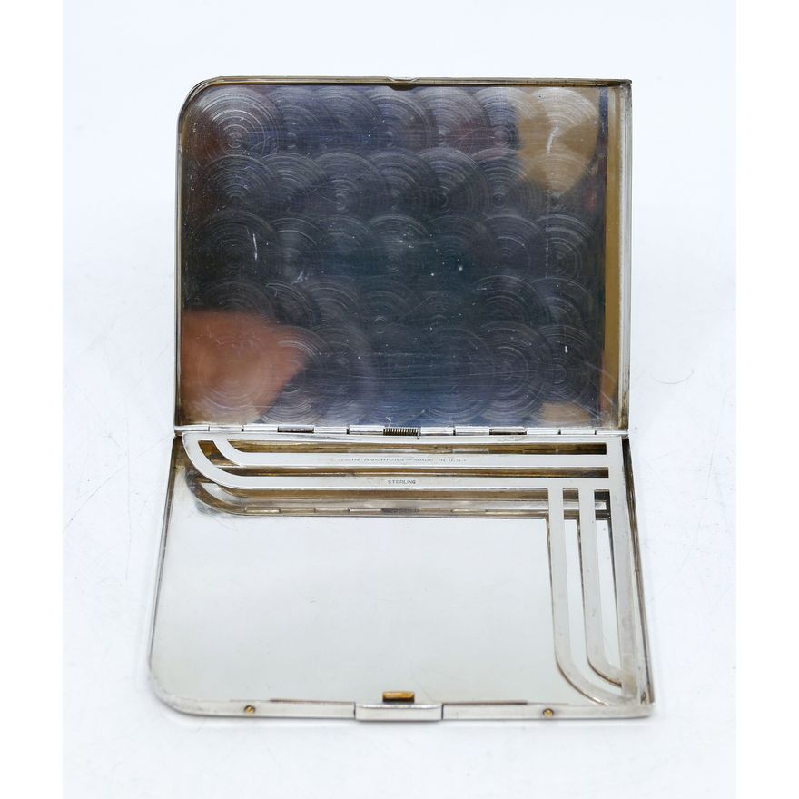 Elgin Sterling Art Deco Cigarette Case 4'' - 114 Grams