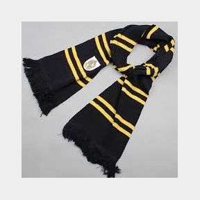 Long Harry Potter House Scarf Hufflepuff Black Yellow |