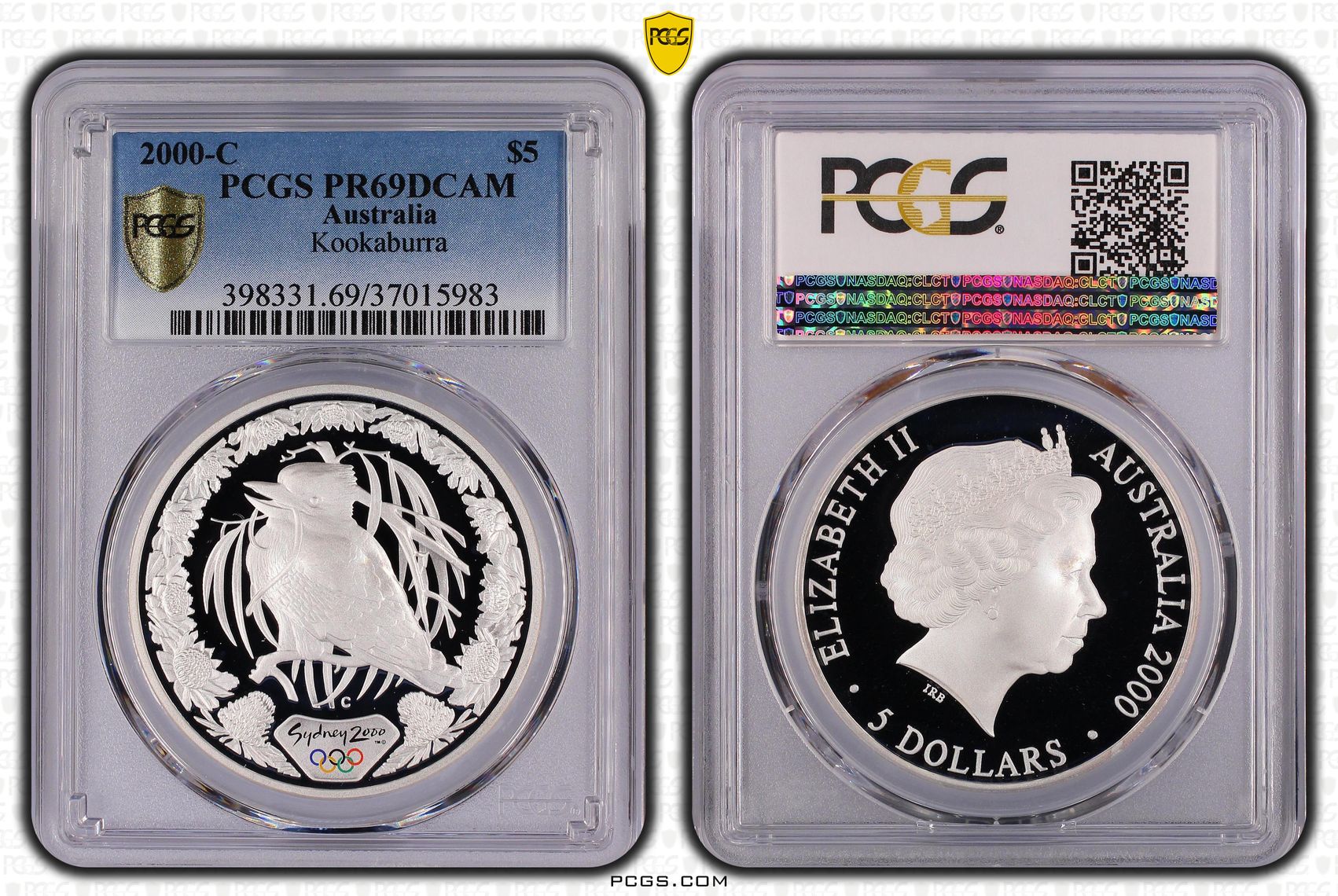 2000-C Australia Five Dollar, $5 Kookaburra PCGS - PR69DCAM -983