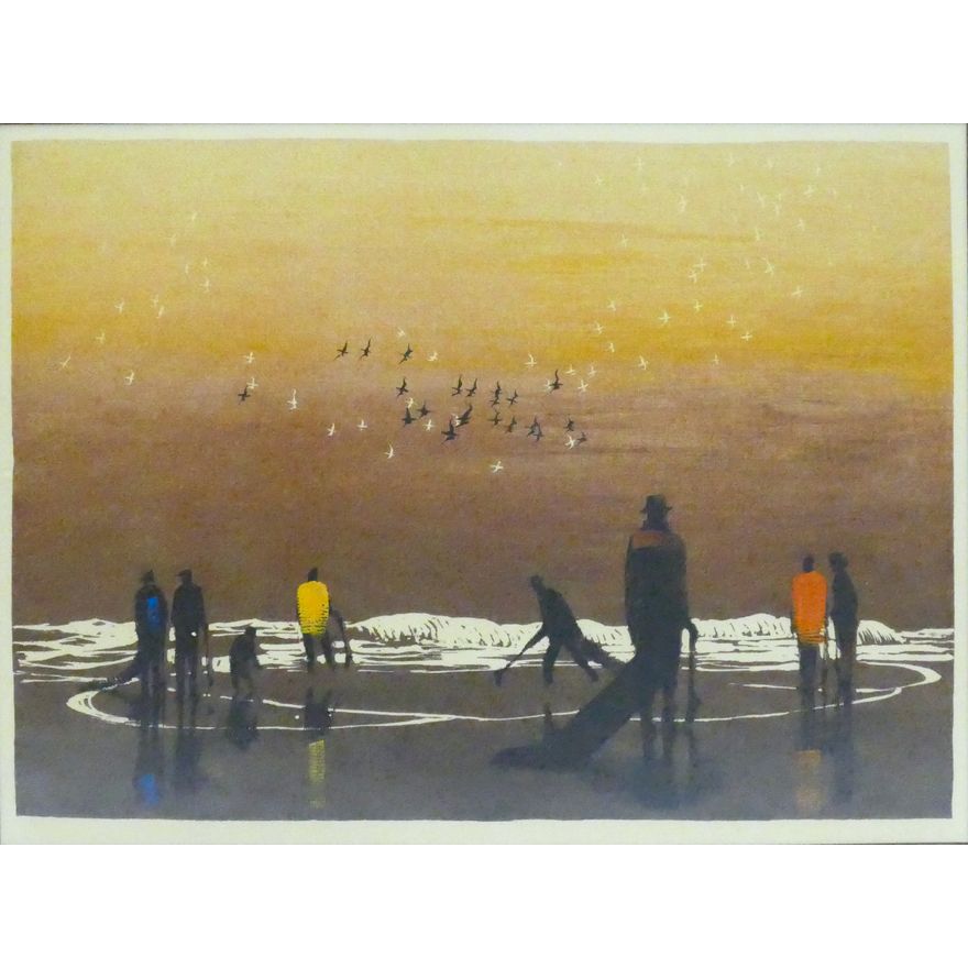 Elton Bennett ''The Seabirds Cry'' Serigraph Framed 25''x31''