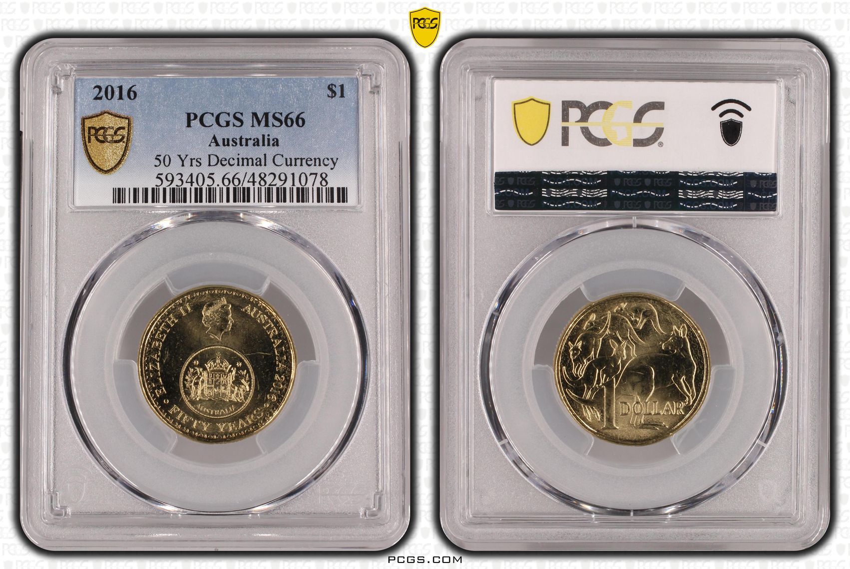 50 Yrs Decimal Currency, One Dollar, 2016, PCGS MS66