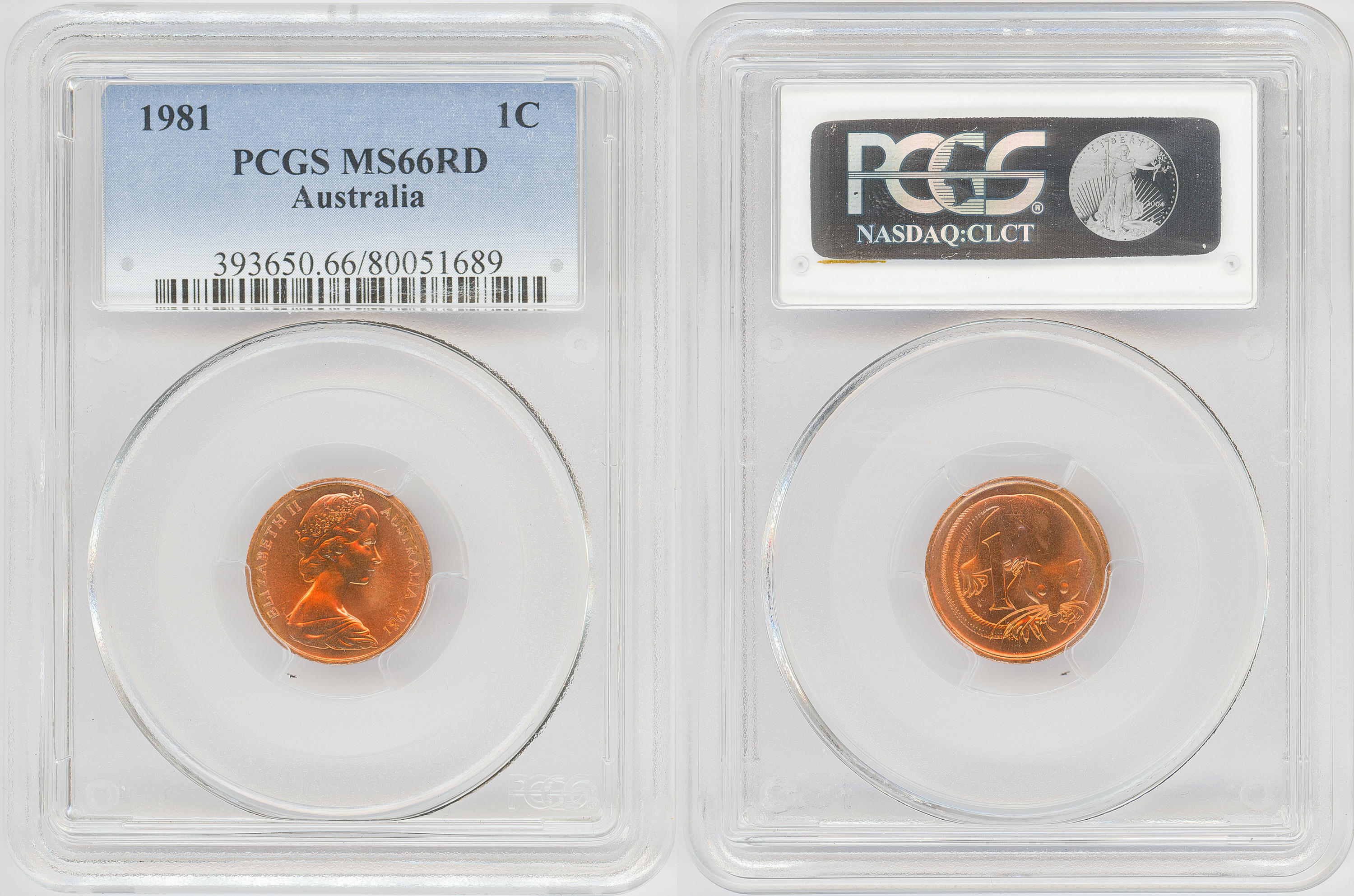 One Cent, 1981, PCGS MS66RD