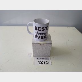 QTEES AFRICA I LOVE YOU GRANNY THIS MUCH PRINTED MUG - WHITE