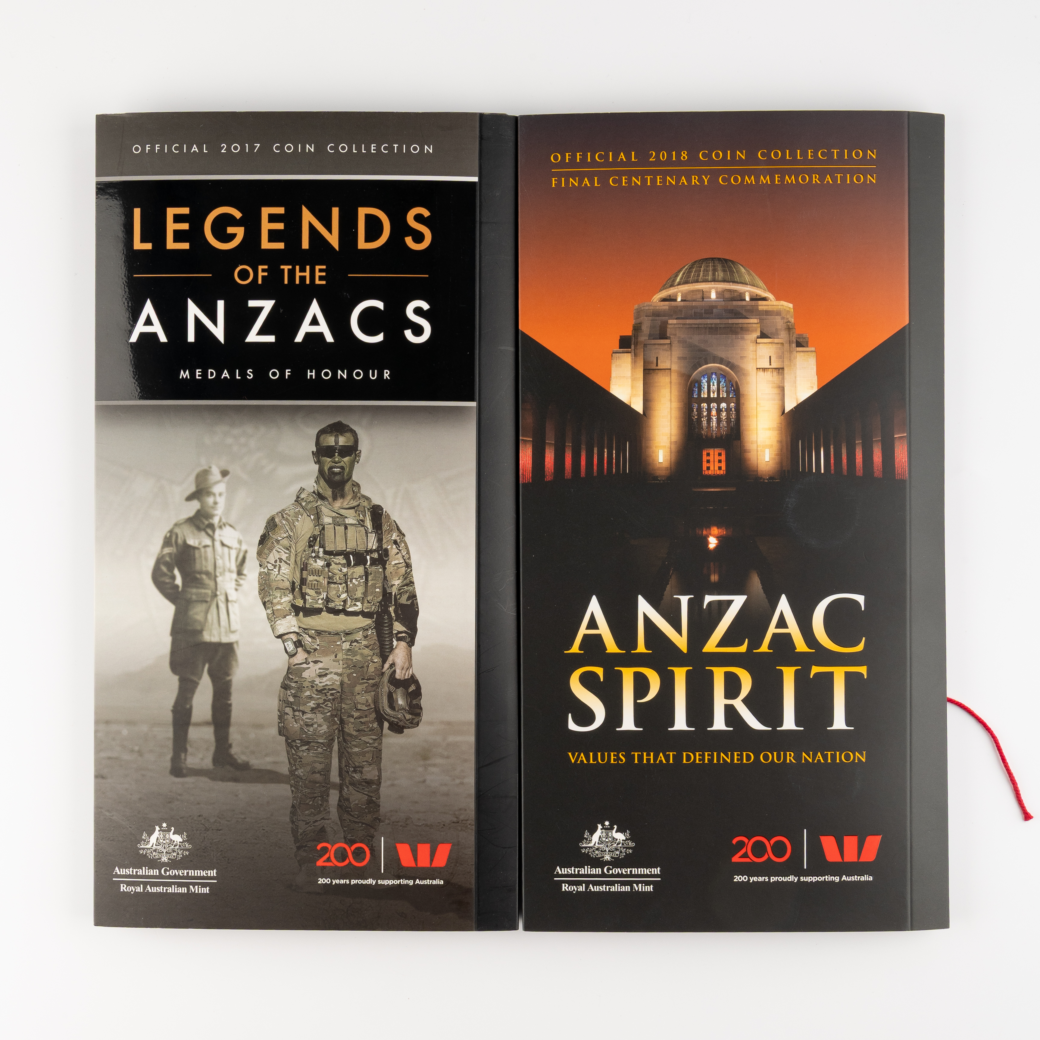 Elizabeth II, RAM - Legends of the ANZAC & ANZAC Spirit, Twenty Cents - Fifty Cents, 2017 - 2018, UNC