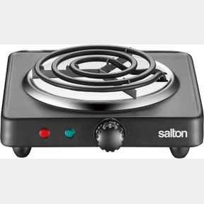 SALTON SINGLE COIL PORTABLE ELECTRIC COOKTOP | 1000 WATTS | LIGHTWEIGHT & COMPACT | VARIABLE TEMPERATURE CONTROL | DUAL INDICATOR