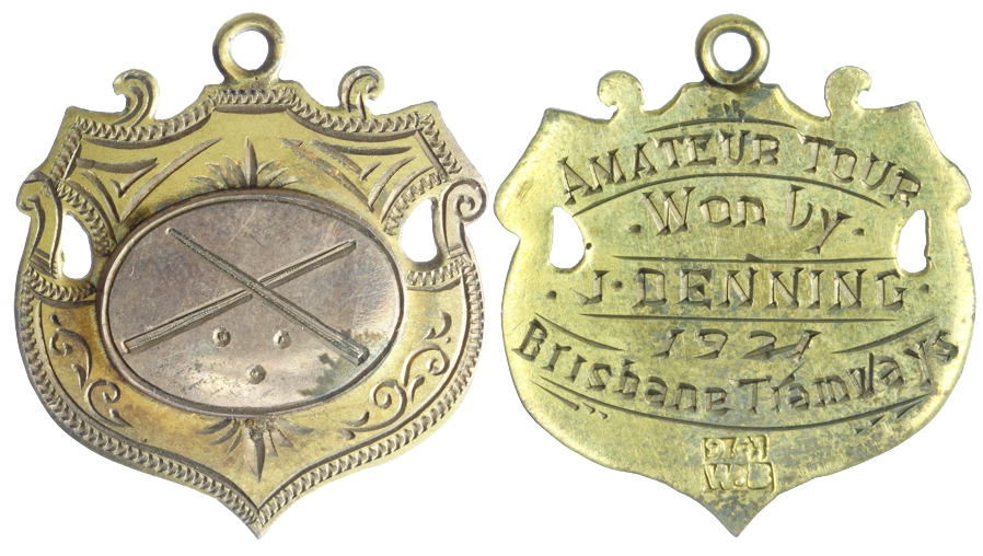 9ct Fob Brisbane Tramways Amateur Tour