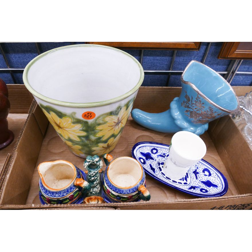 Box Pottery Planter Etc