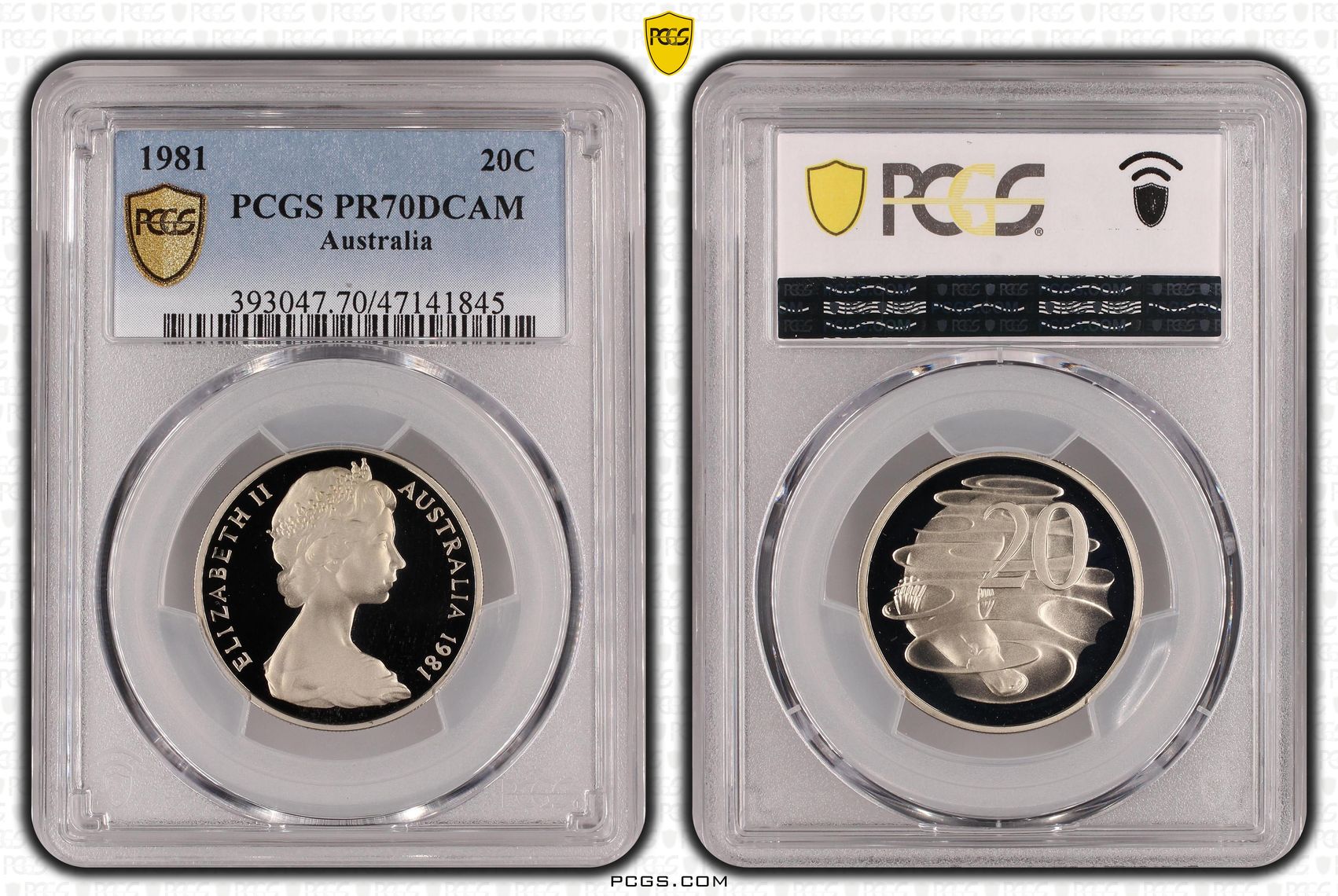 Elizabeth II, Twenty Cent, 1981, PCGS PR70DCAM