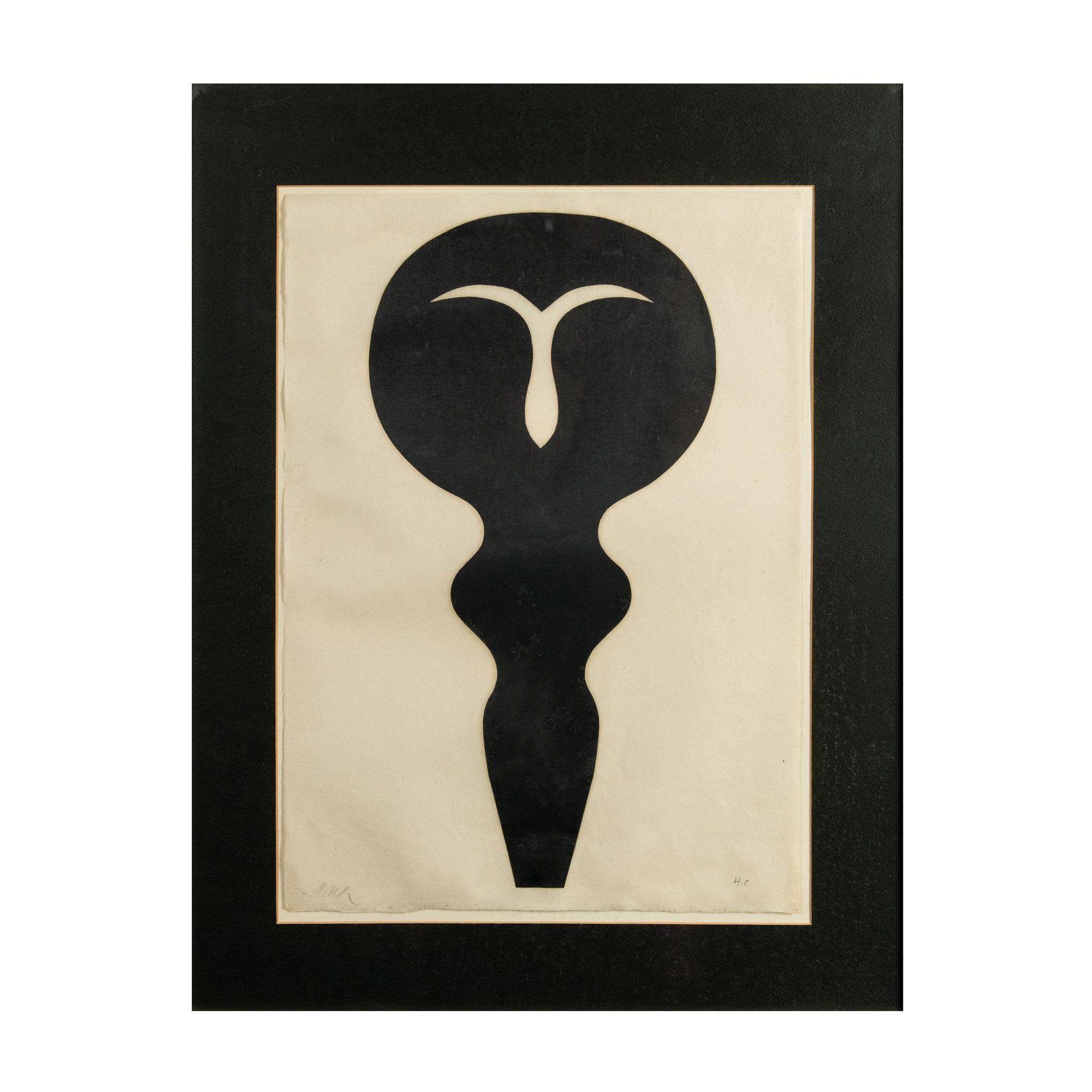 Jean Arp, Original Woodcut on Japan Paper, Idol, Signed | Lion and 