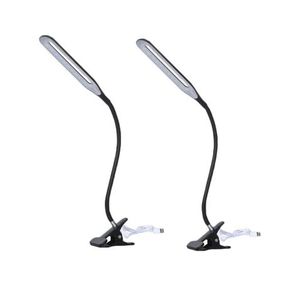 2 Piece Dr Light Table Clamping And Adjustable Arm LED Lamp With USB Connector Black | USED