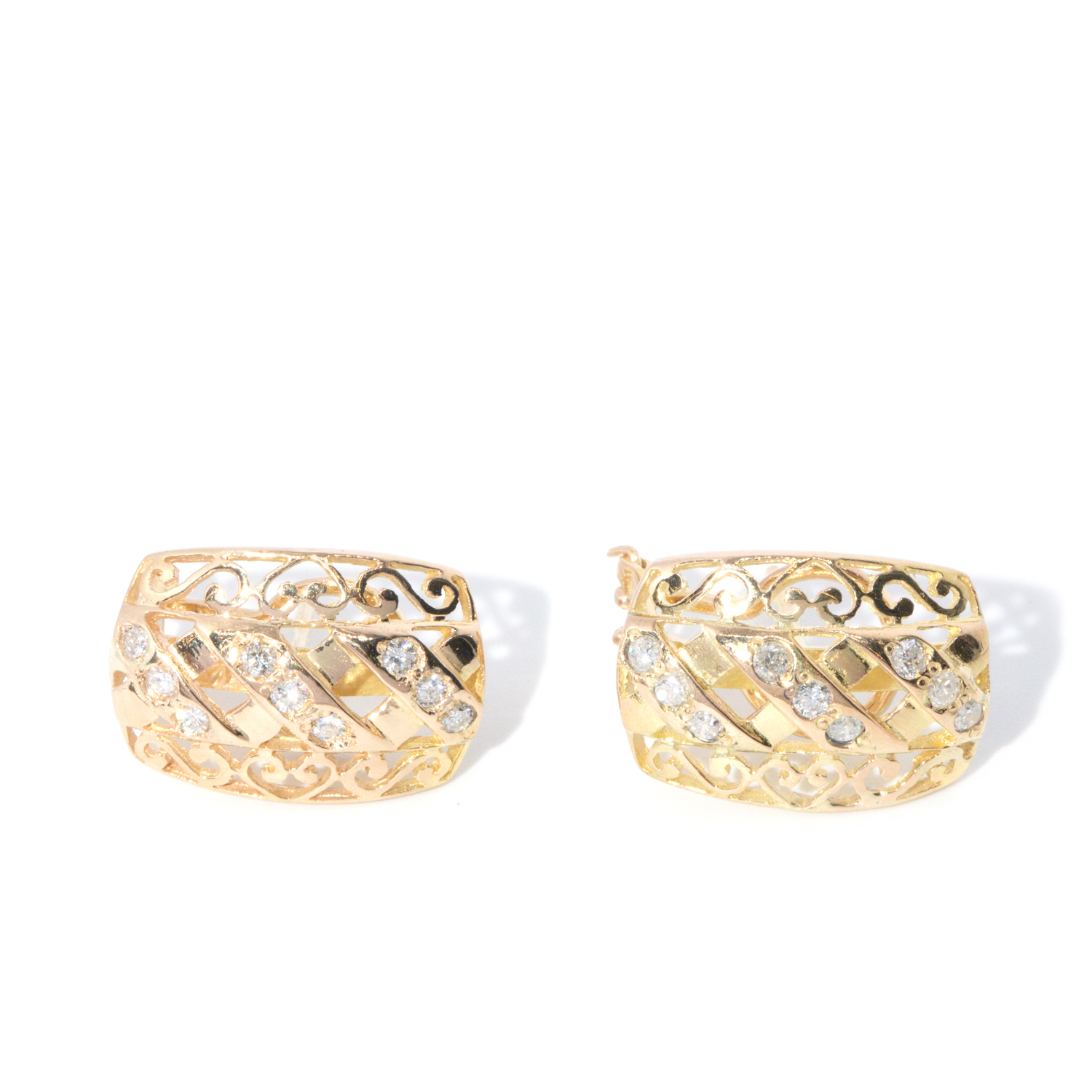 22ct Gold Diamond Earrings