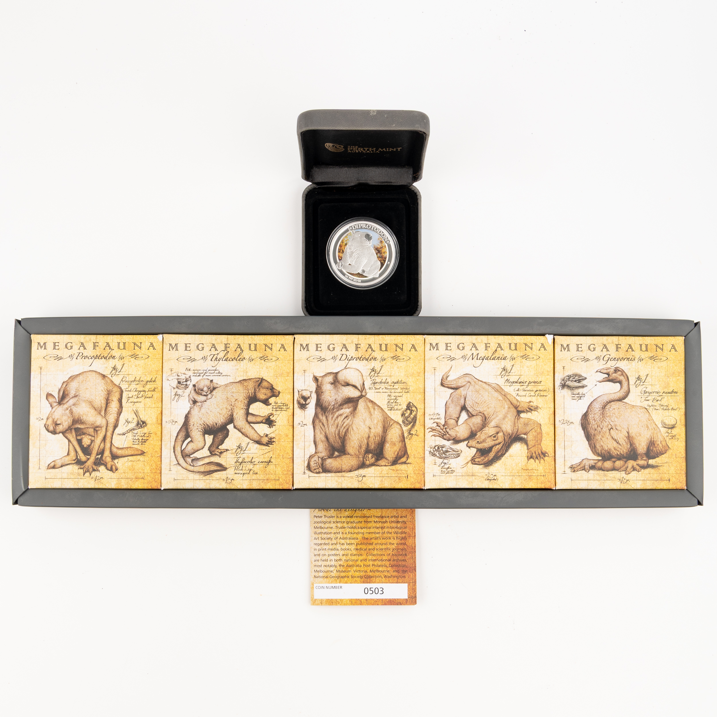 Elizabeth II, Perth Mint - 'Australian Megafauna', One Dollar, 2013 - 2014, FDC