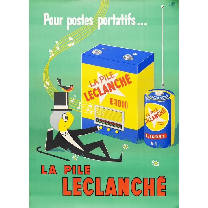 La Pile Leclanché – 'Electric Battery Ad' by Cotto