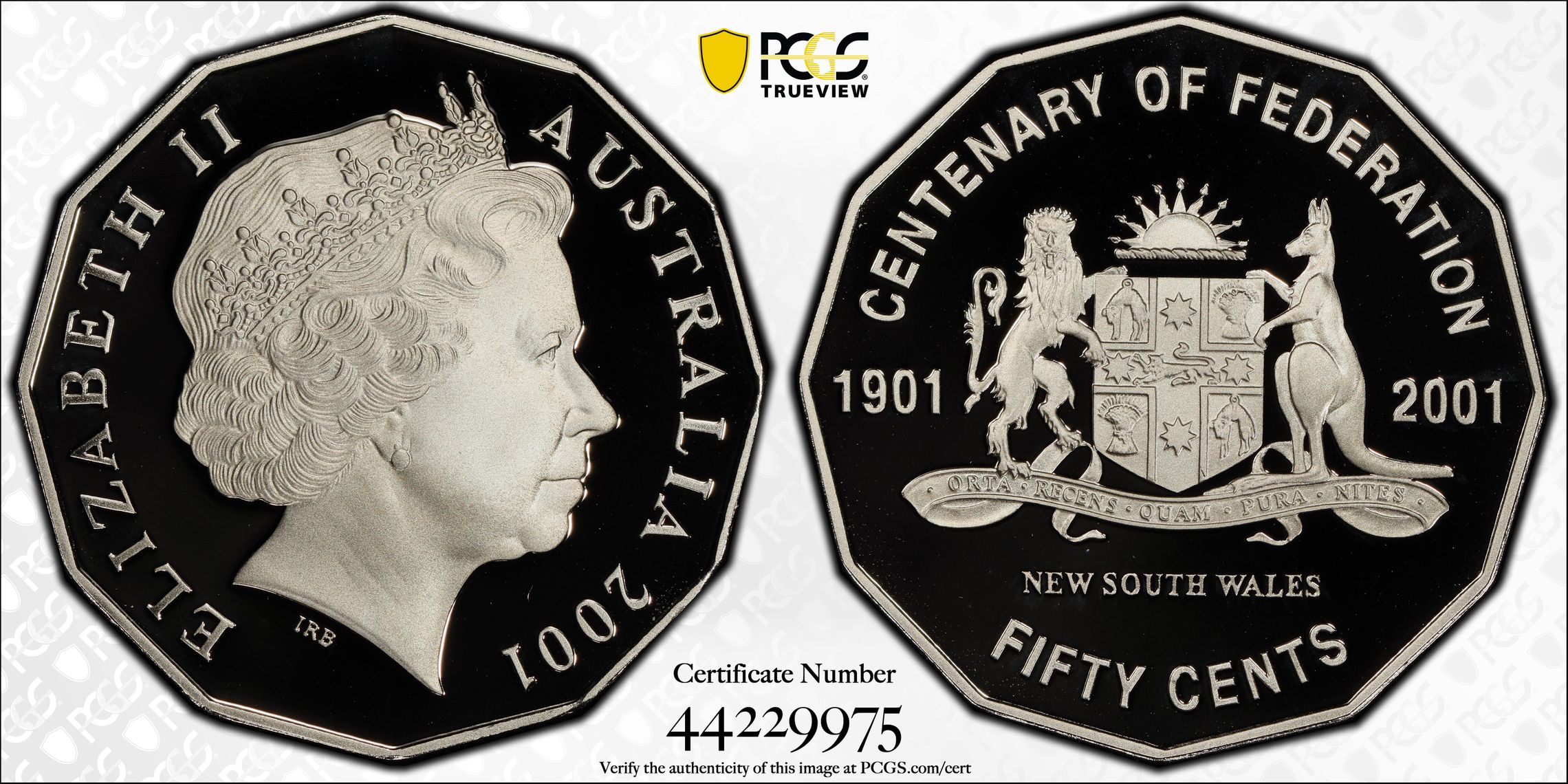 New South Wales, Fifty Cent, 2001, PCGS PR70DCAM