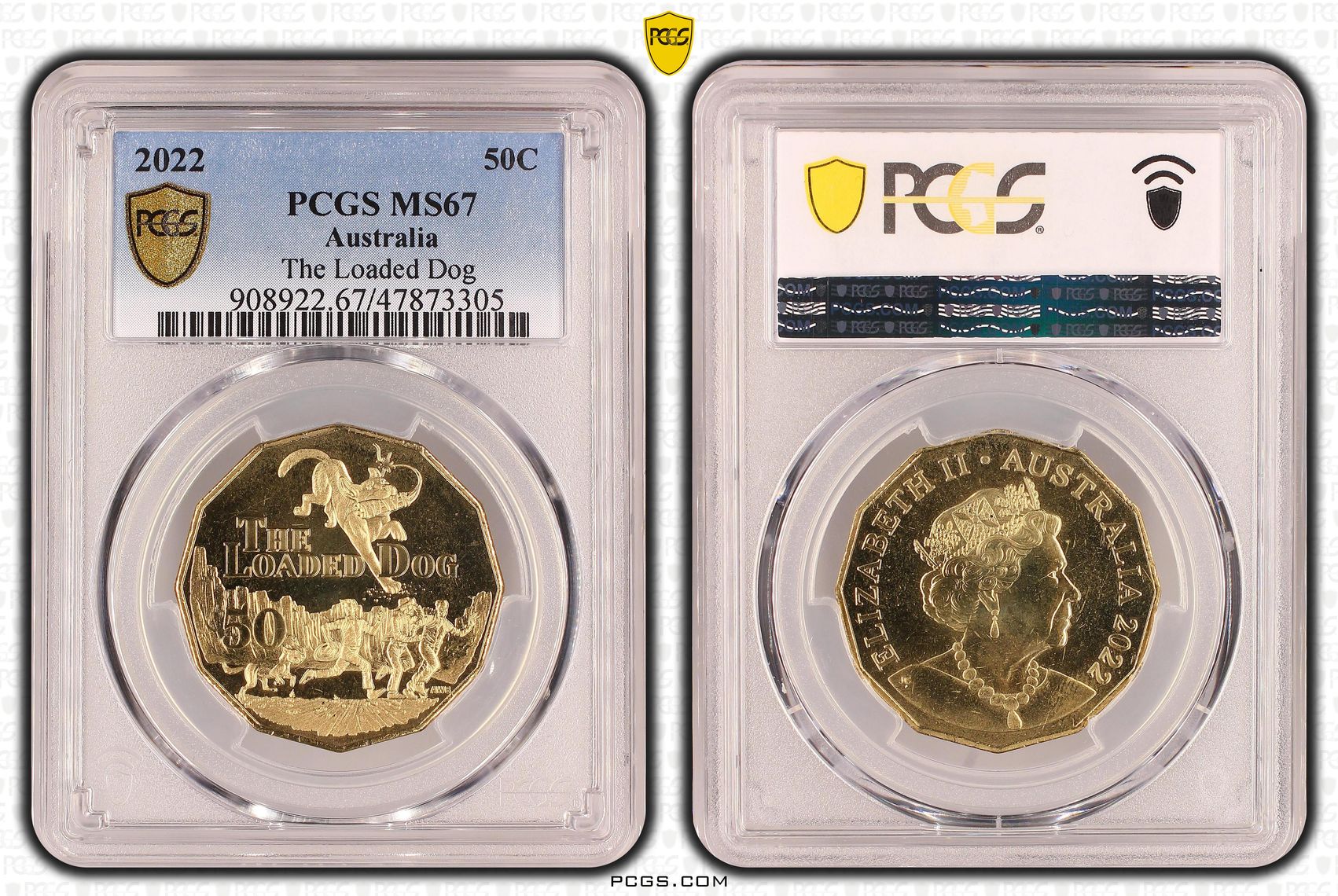 The Loaded Dog, Fifty Cent, 2022, PCGS MS 67