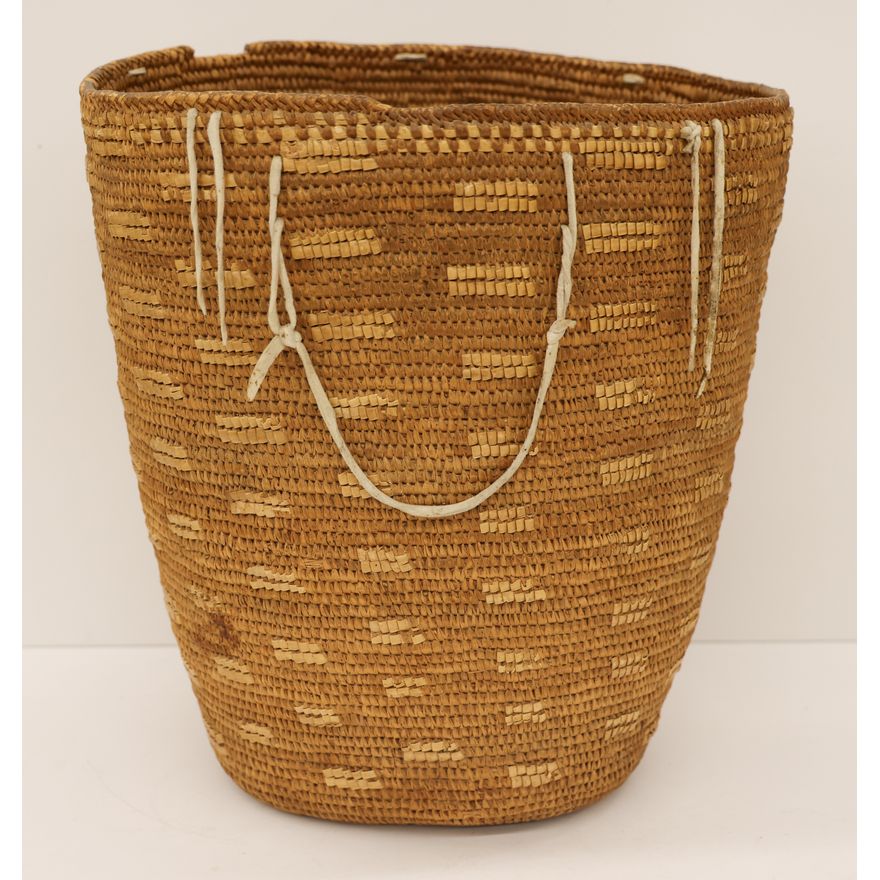 Old Salish Large Indian Burden Basket