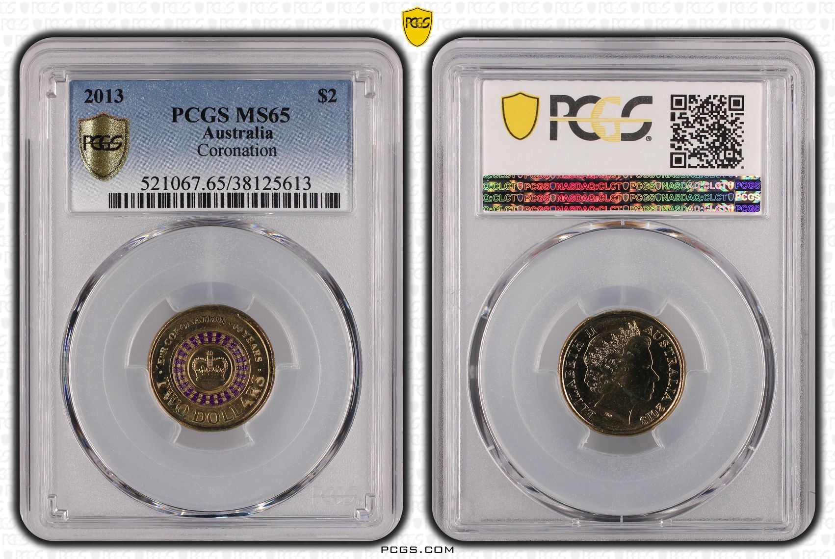Coronation Colorized, Two Dollar, 2013, PCGS MS65