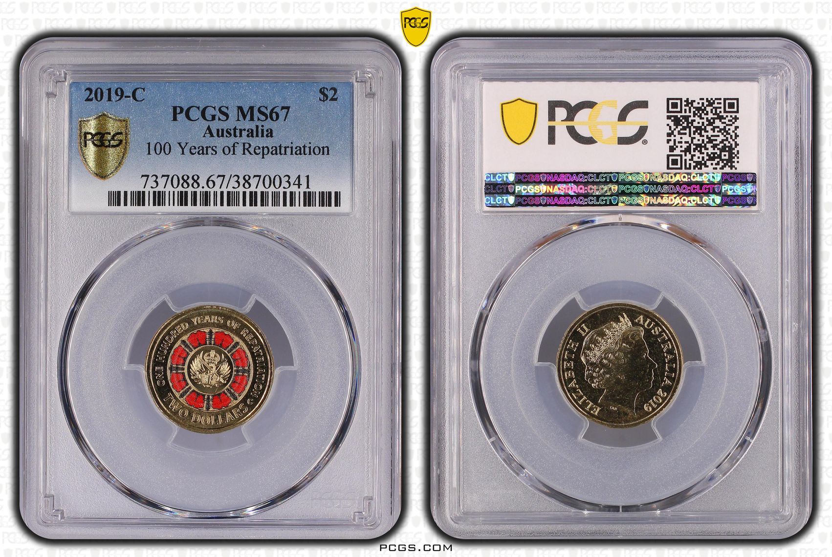 100 Years of Repatriation, Two Dollar, 2019-C, PCGS MS67