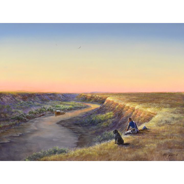 Larry Janoff (1941- ), Up the Missouri with Lewis and Clark
