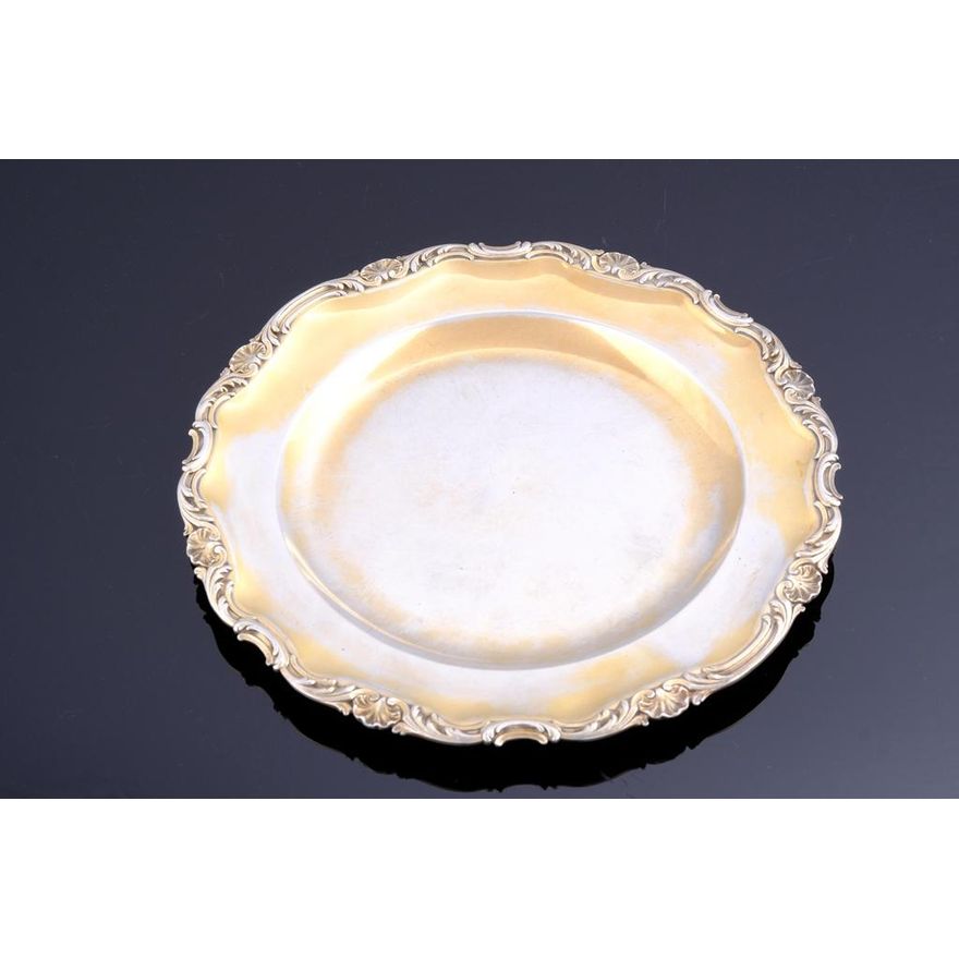 Assiette en argent vermeil ODIOT PREVOST & Cie. France, fin XIXème