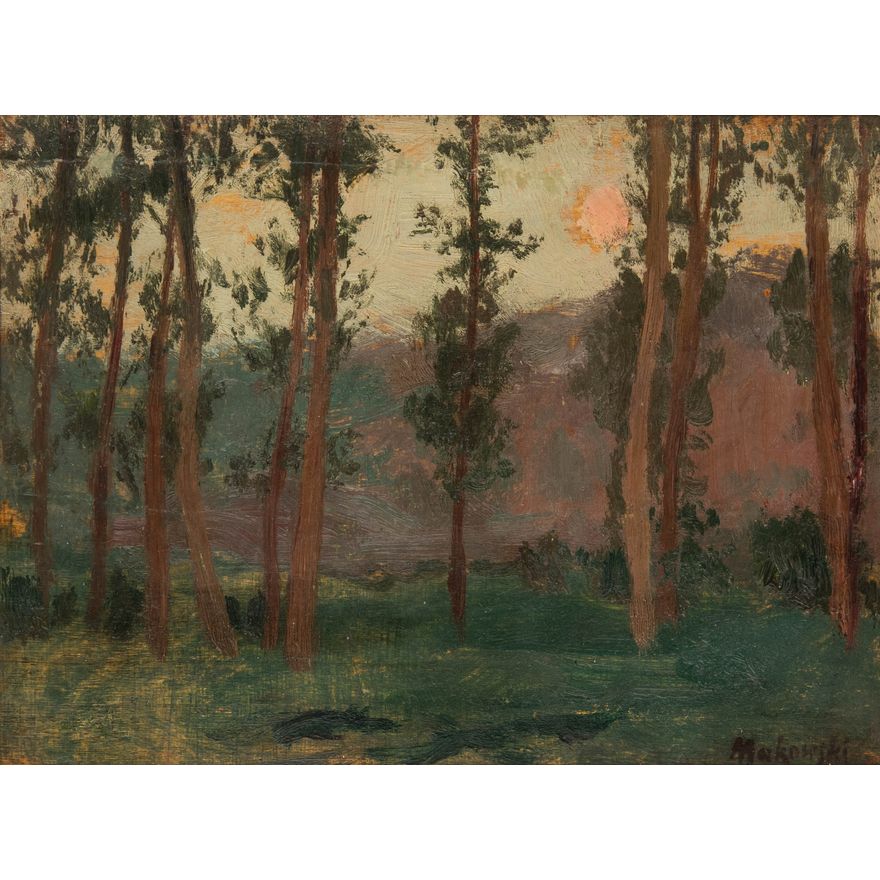 Tadeusz Makowski | Pejzaż z drzewami, ok. 1908 r.