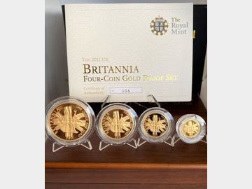 2011 ELIZABETH II BRITANNIA PROOF GOLD 4-COIN SET