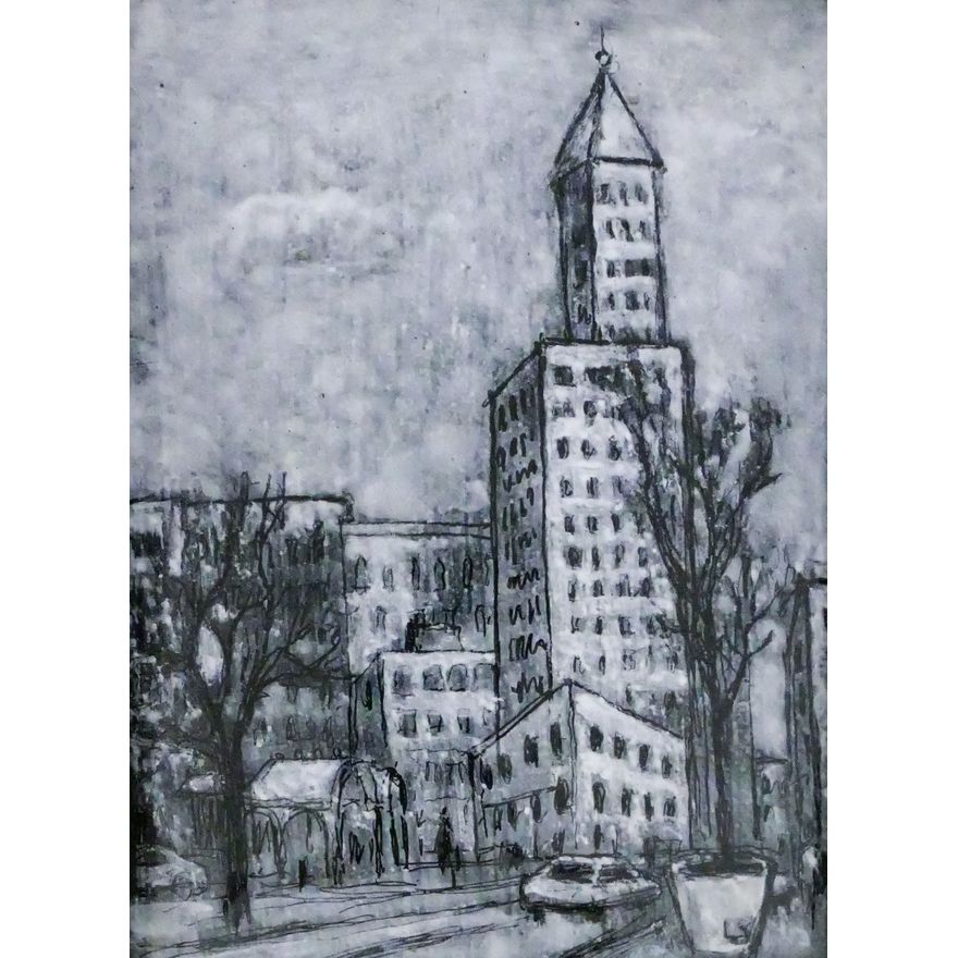 Lisel Salzer ''Smith Building'' Limoges Enamel