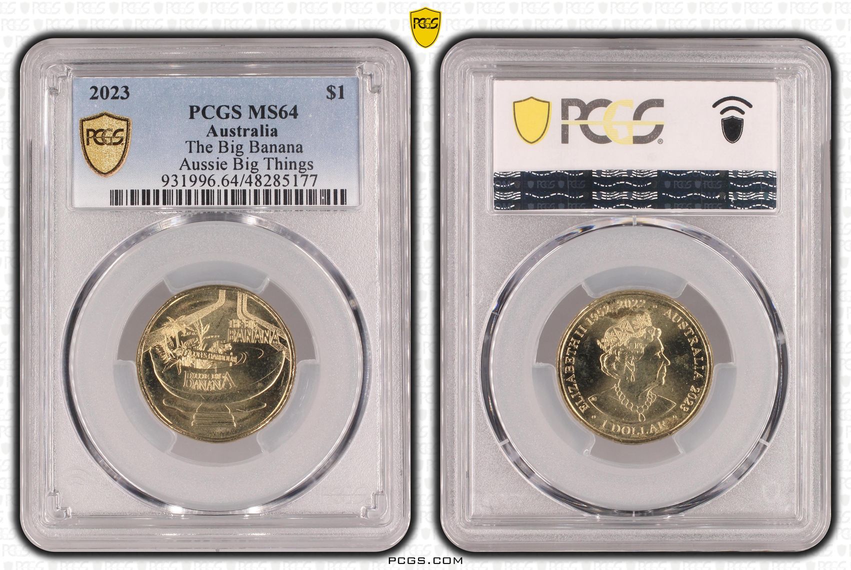313 · Elizabeth II, The Big Banana Aussie Big Things , One Dollar, 2023, PCGS MS64