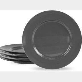 RESTON LLOYD 72110SET 6 PIECE MELAMINE SALAD PLATE SET, GRAY