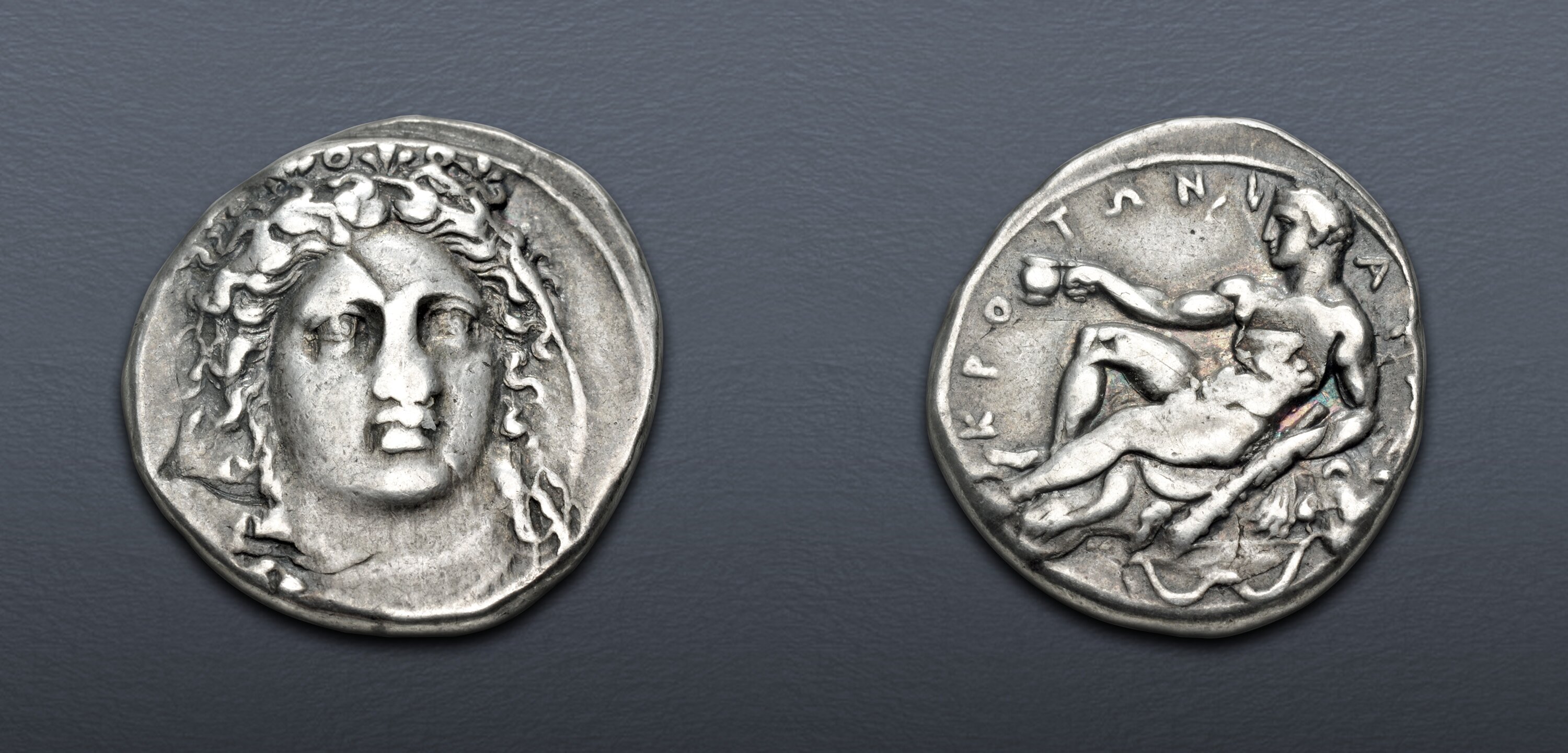 BRUTTIUM, Kroton. Circa 400-325 BC. AR Nomos (20.5mm, 6.87 g, 11h). VF ...