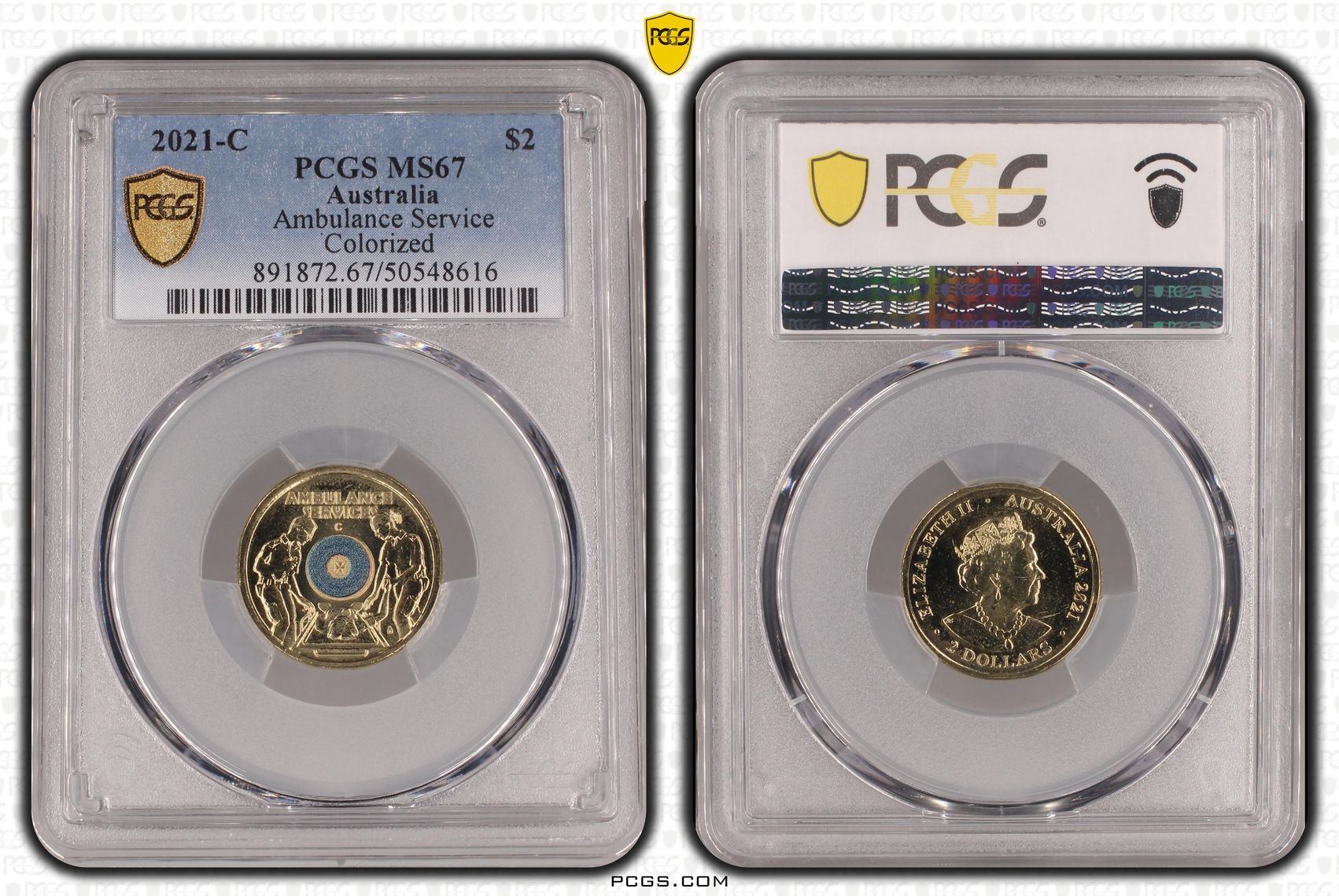 Ambulance Service - Colorized, Two Dollar, 2021-C, PCGS MS67