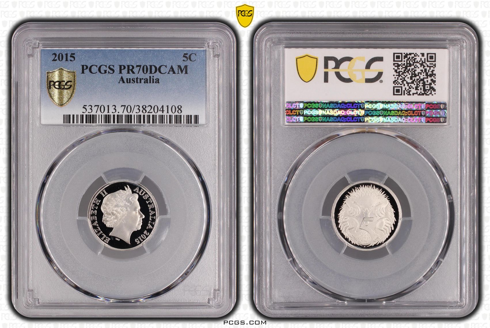 2015 Australia Five Cent, 5c PCGS - PR70DCAM POP 79/0 -108