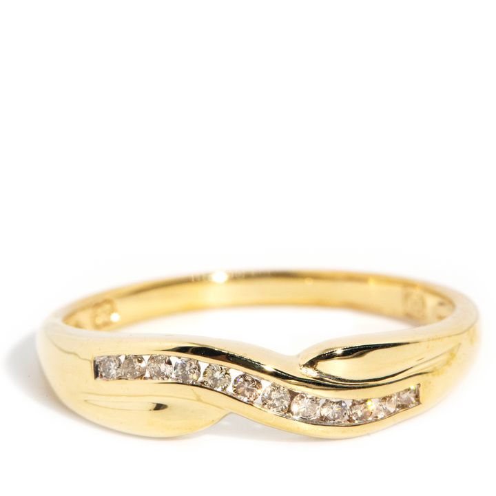 9 Carat Gold Diamond Band Ring,